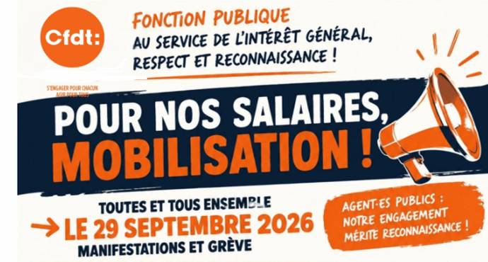 MOBILISATION intersyndicale pour les SALAIRES : GREVE le 29 septembre de l’ensemble de la Fonction Publique